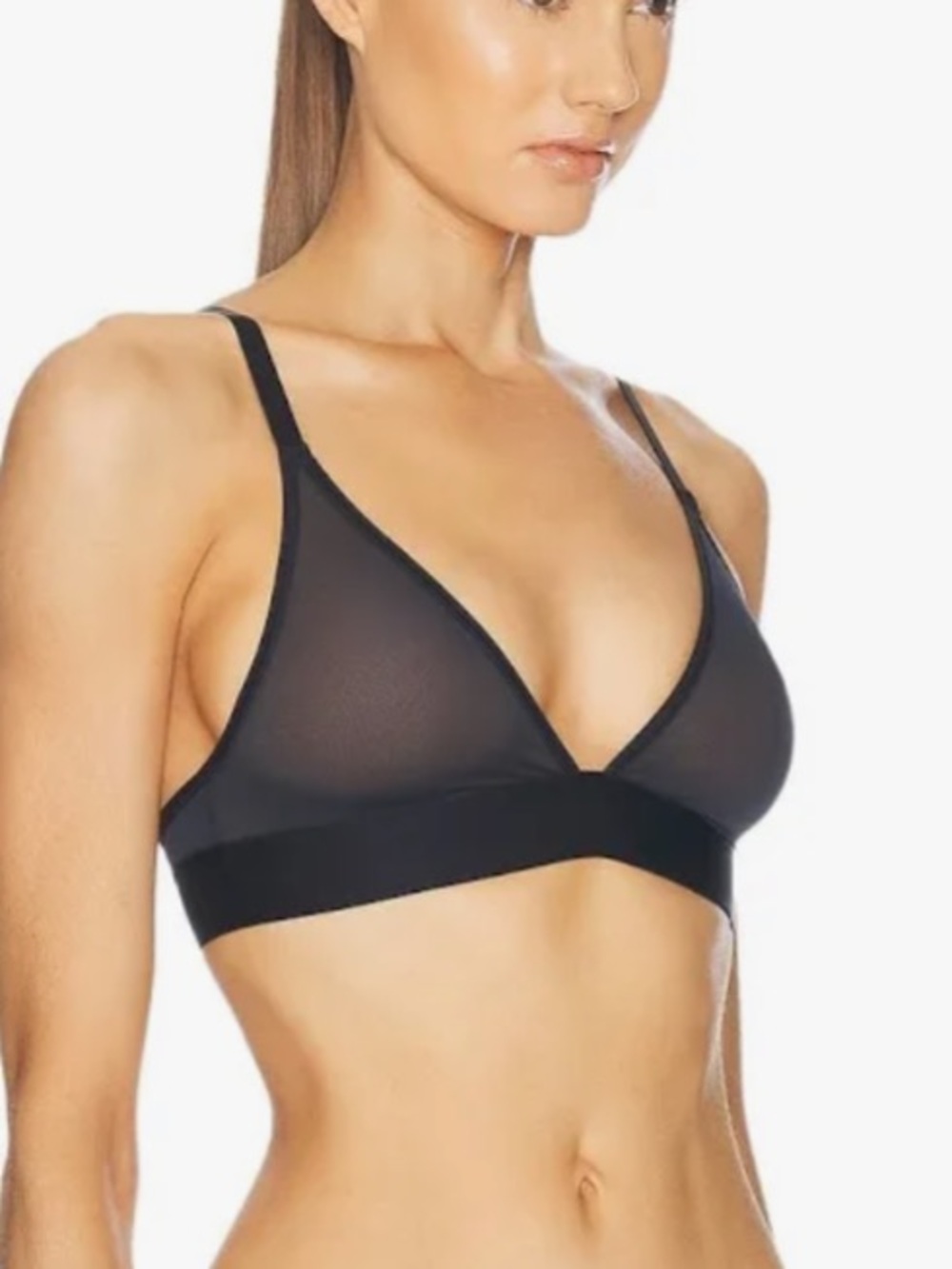 Negative Underwear Sieve Triangle Bra in Black Size 3